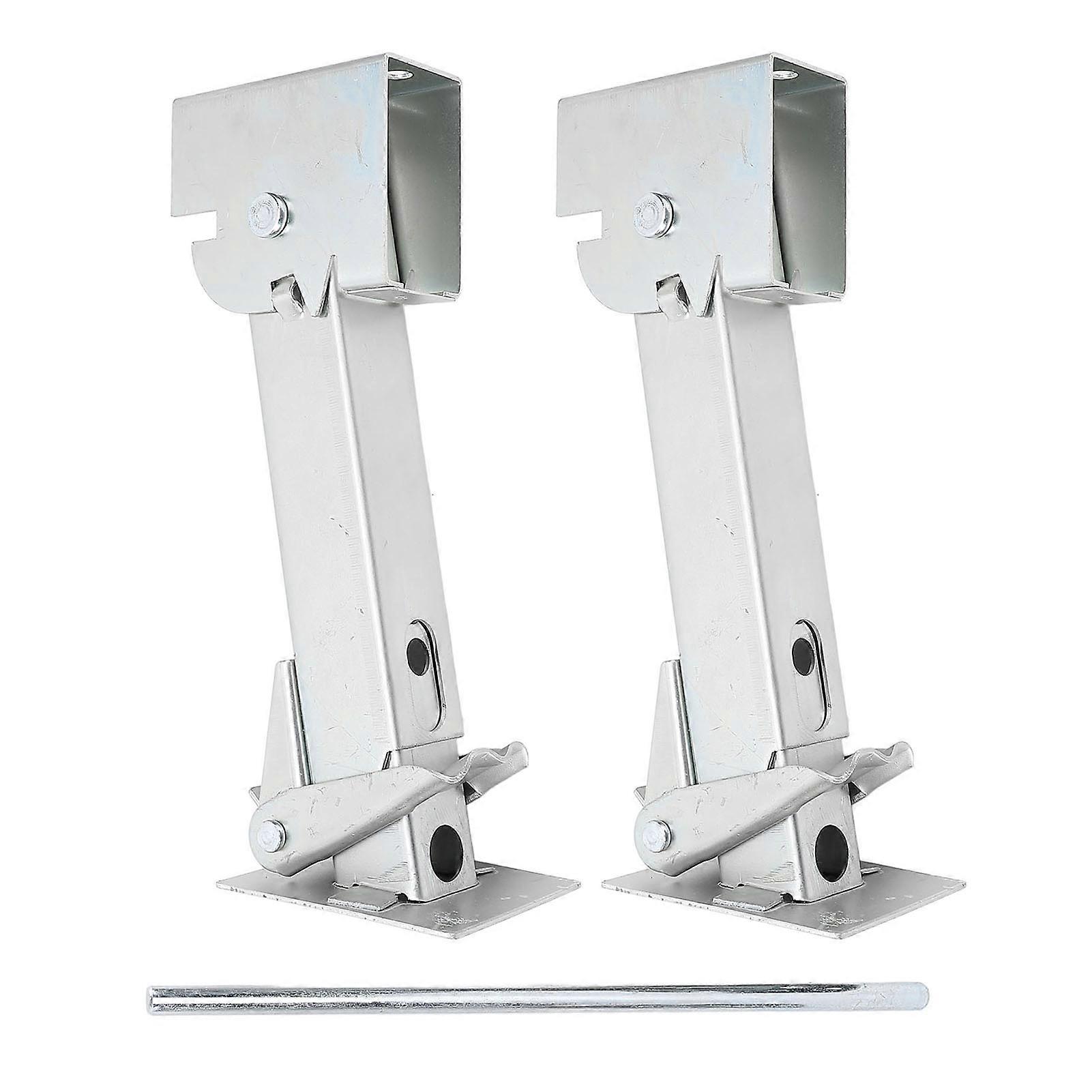 2PCS 650lbs Support 1000lbs Lifting Capacity Galvanized Telescoping Adjustable Swing Down Stabilizer Jack Stand for RV Trailer