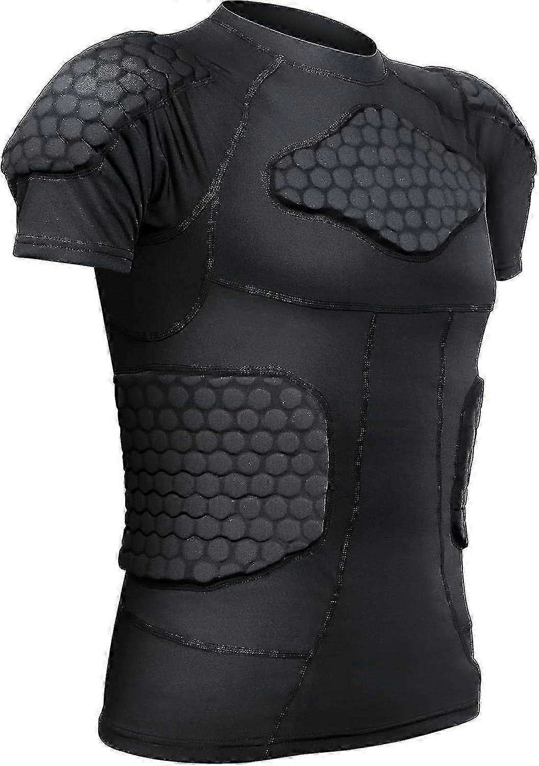 Miesten Sports Rash Guard Compression PaddedShirt - Suojavarusteet rinnalle ja kylkiluille, sopii jalkapalloon ja koripalloon