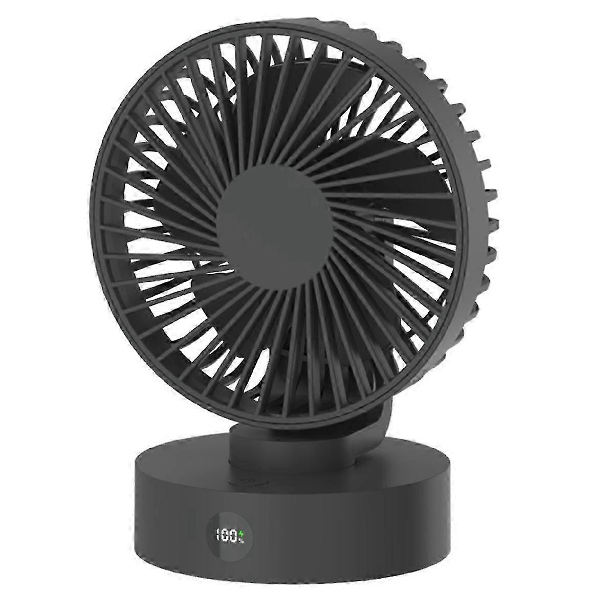 Portable Desktop Fan for Home Use, Compact USB Adjustable, Smart Digital Display