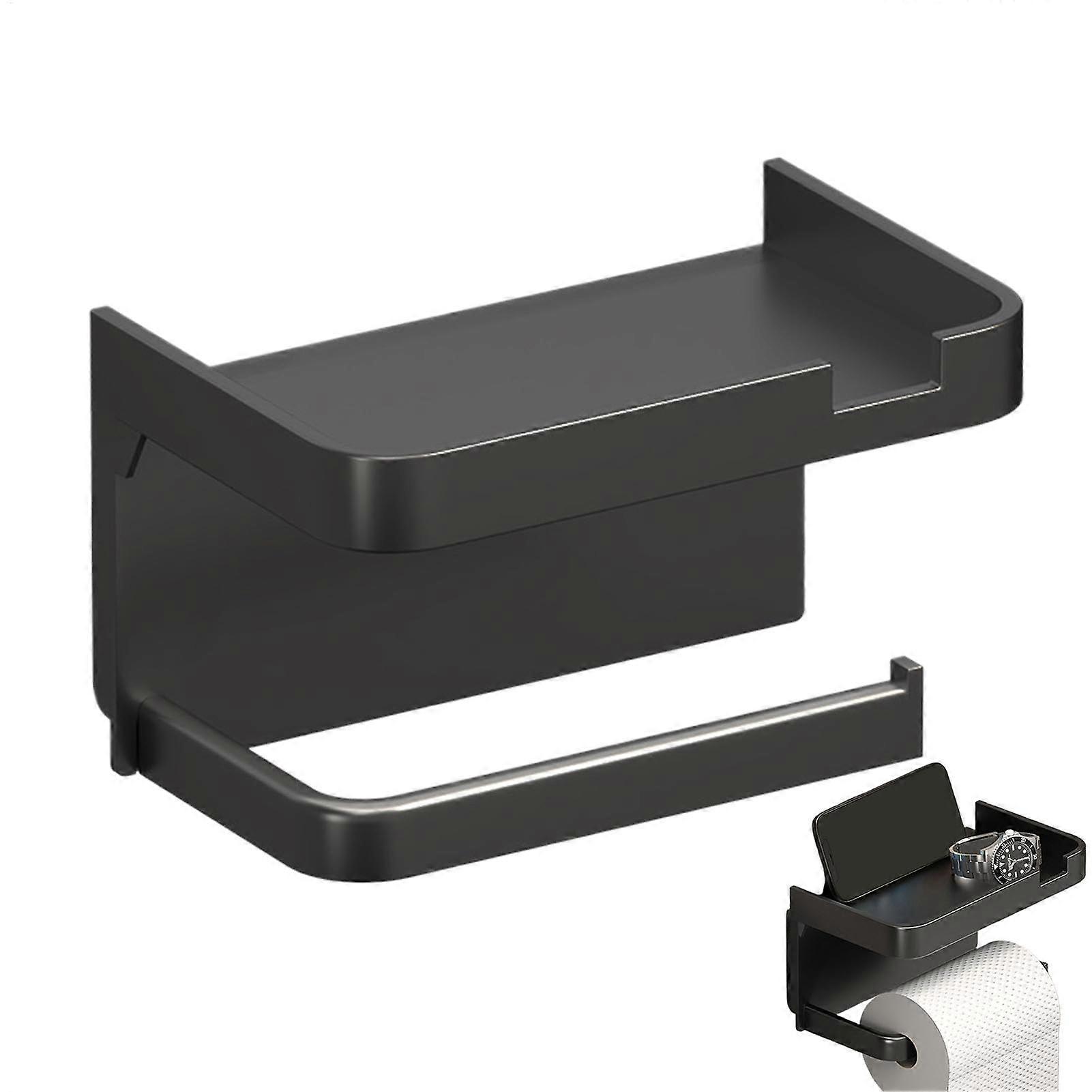 Punch paper towel holder, selfadhesive for wall mounting, no drilling, discreet bathroom solution