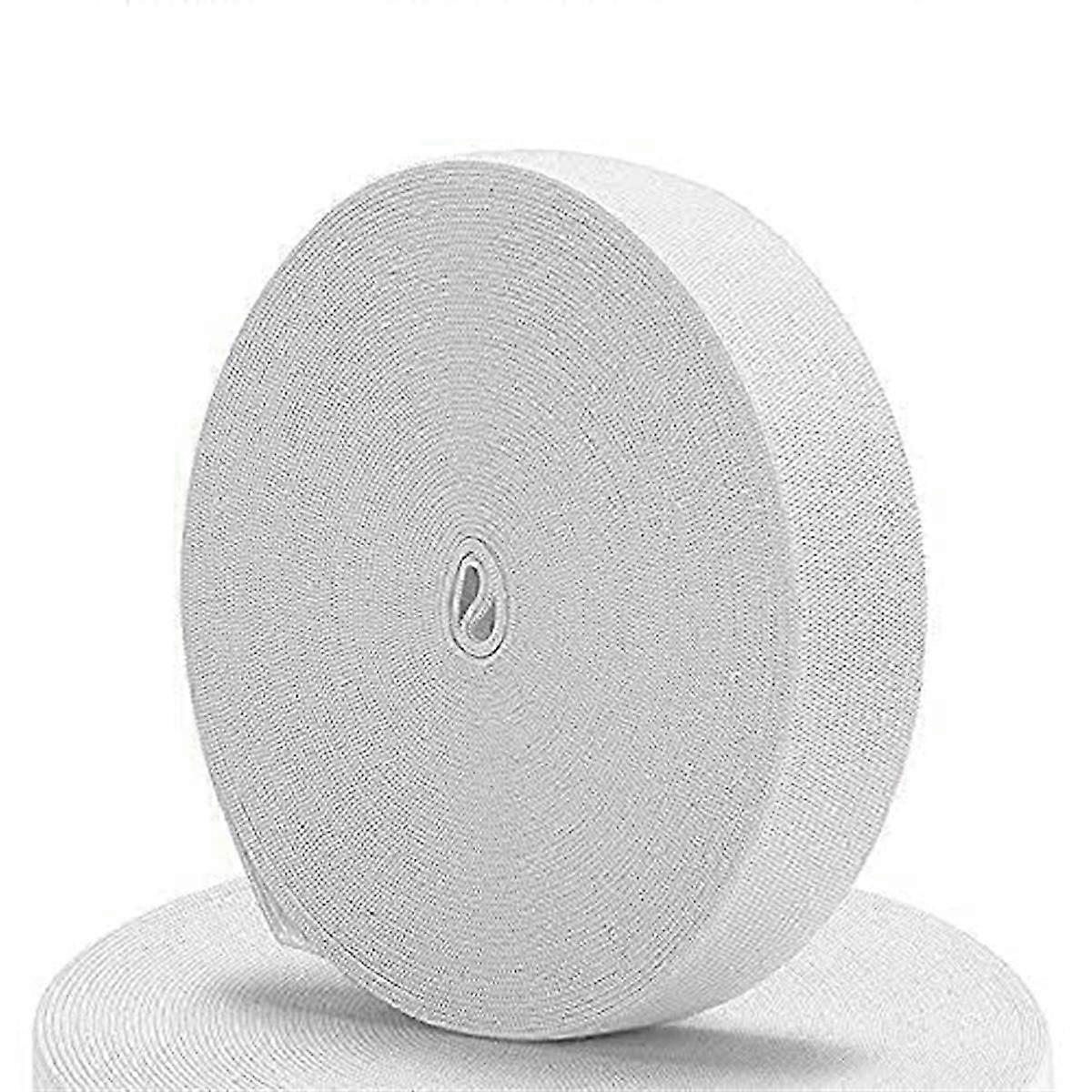 White Sewing Elastic Band, 40 Meters Length, 3/4 Inch Width, High Elasticity, Suitable for Various Materials