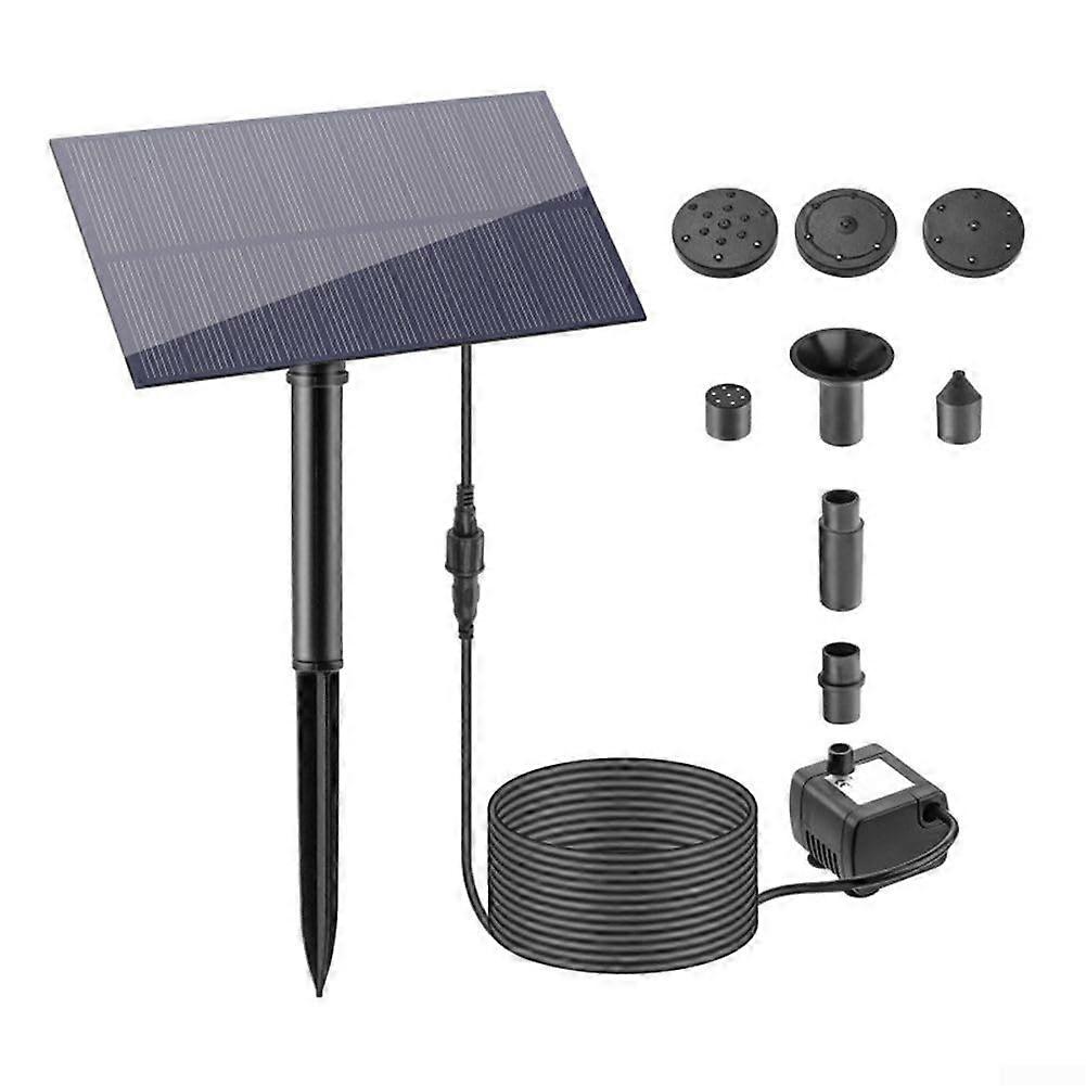 5W Solar Fountain Pump for Garden, 160L/h Maximum Flow Rate, for Bird Baths and Small Ponds
