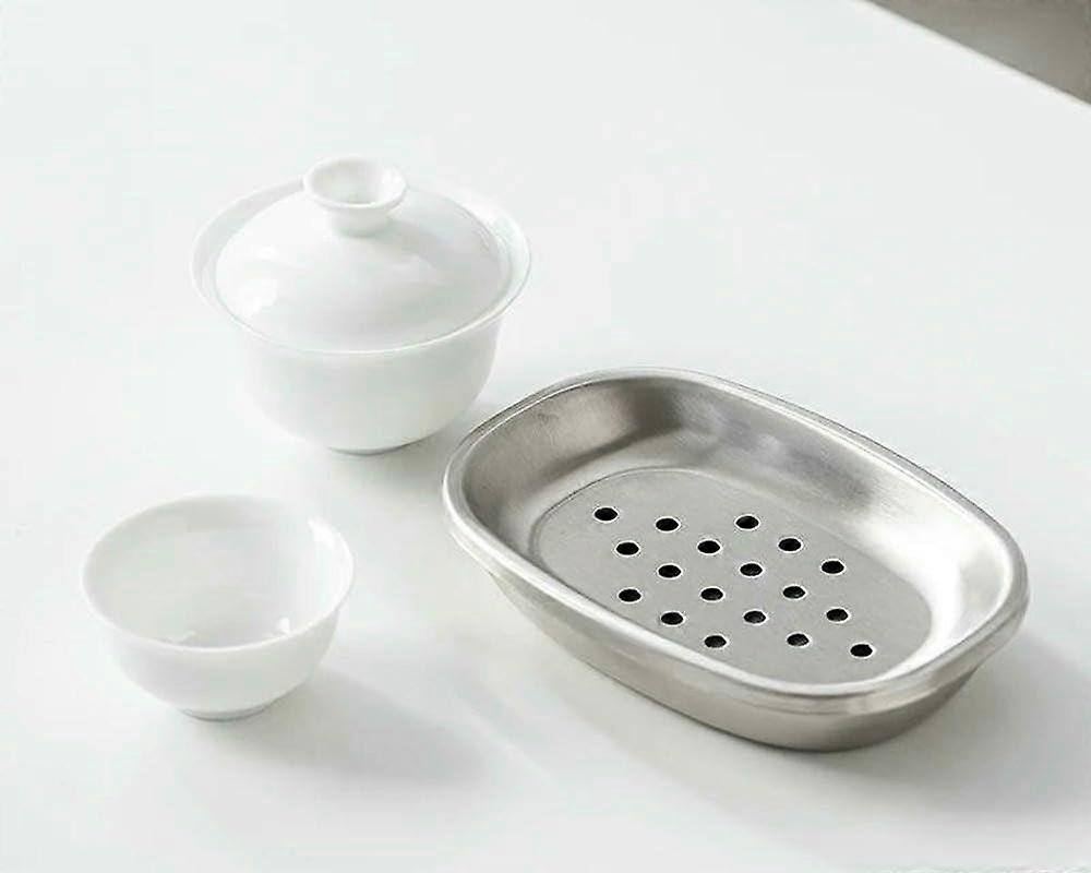 One Person Drinking Alone White Porcelain Kung Fu Tea Set Single Person One Pot One Cup Ceramic Cover Bowl Set Set1 Ref: 4201