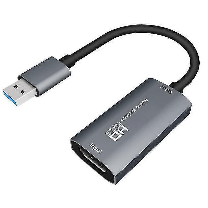 Video Capture Card USB 3.0 HD Audio Capture Card 4K 60FPS Game Real-Time Streaming Video Recorder C