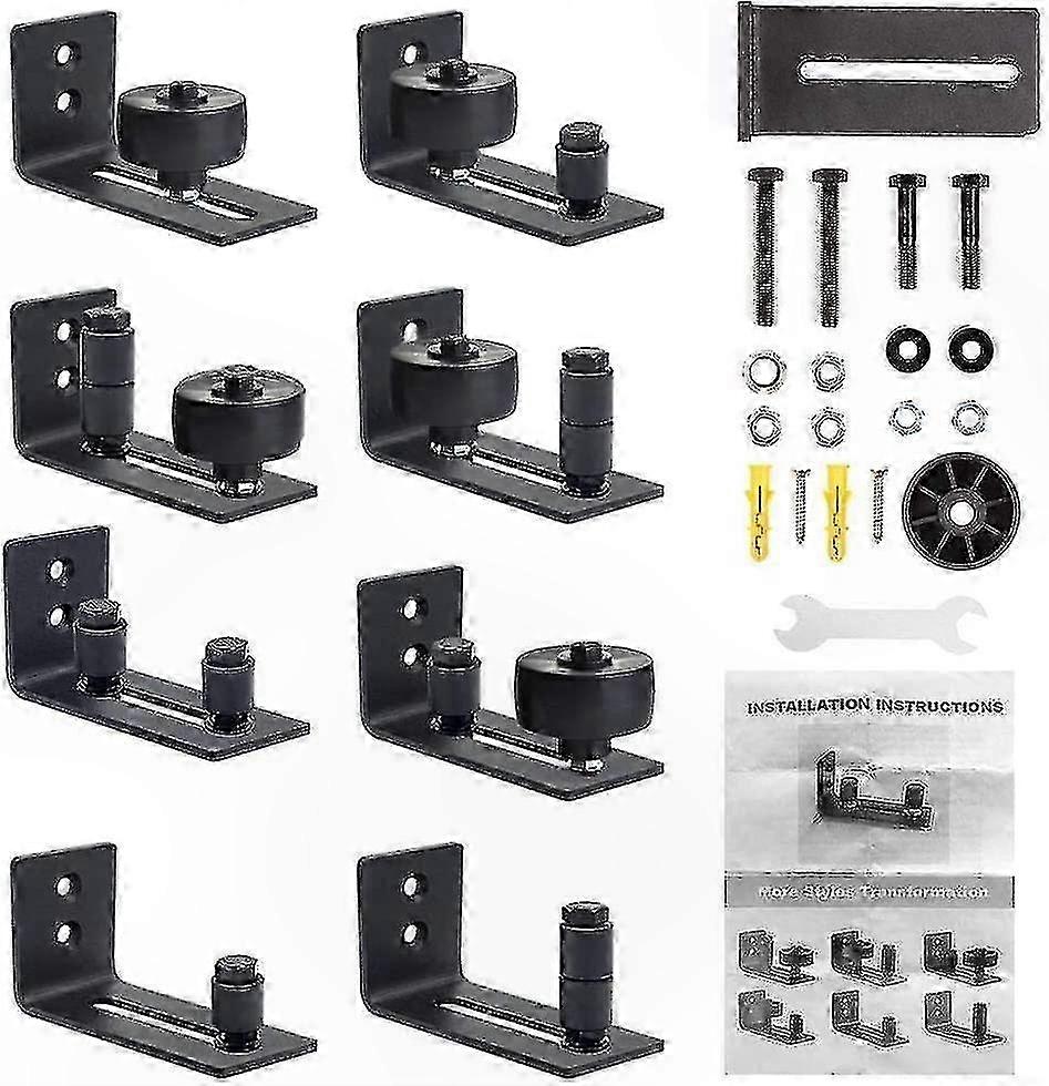 Adjustable Sliding Door Floor Guide with Screws, Compatible with All Sliding Door Types, 8 Variants Available