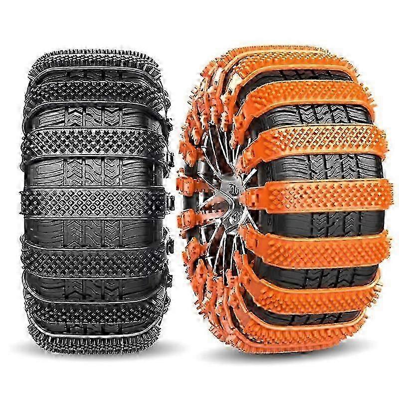 2024 Reusable Anti Snow Chains, Universal Adjustable Non-Slip Zip T...