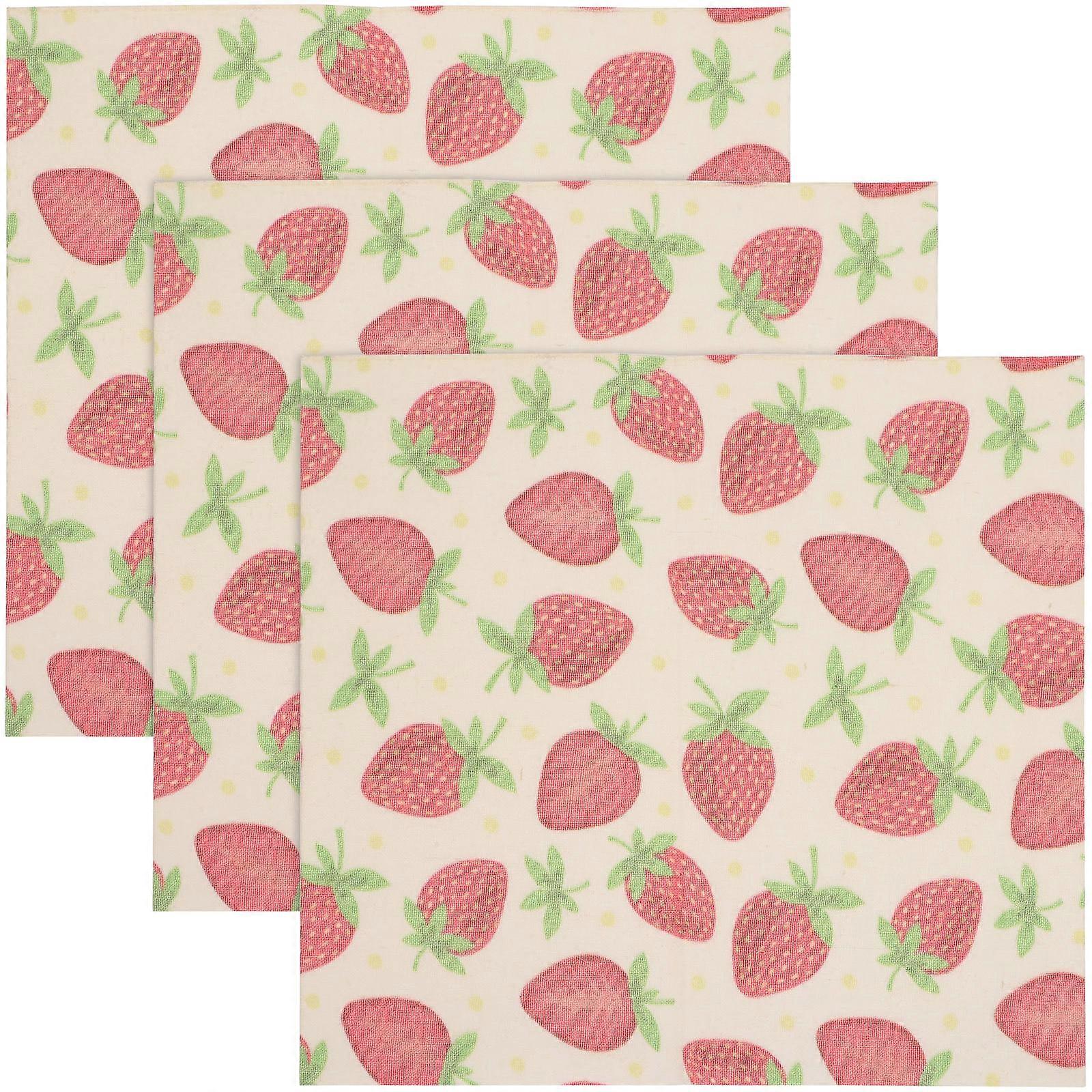 3pcs Beeswax Fresh Keeping Papers Reusable Food Wraps Sheets