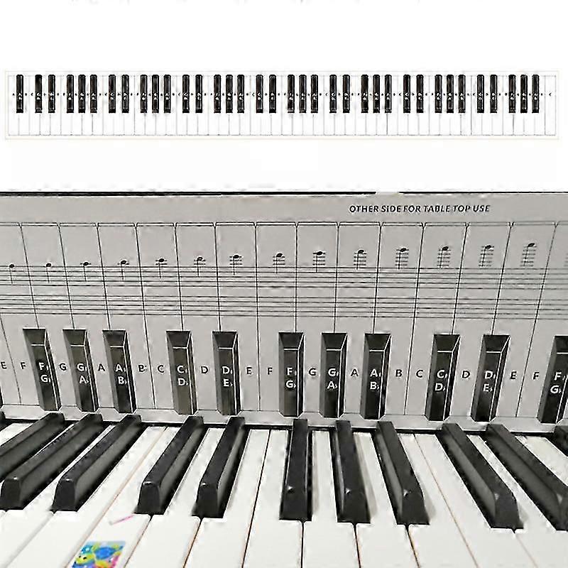 88 Keys Keyboard Piano Practice Paper Comparison Table Fingering Practice Comparison Chart White