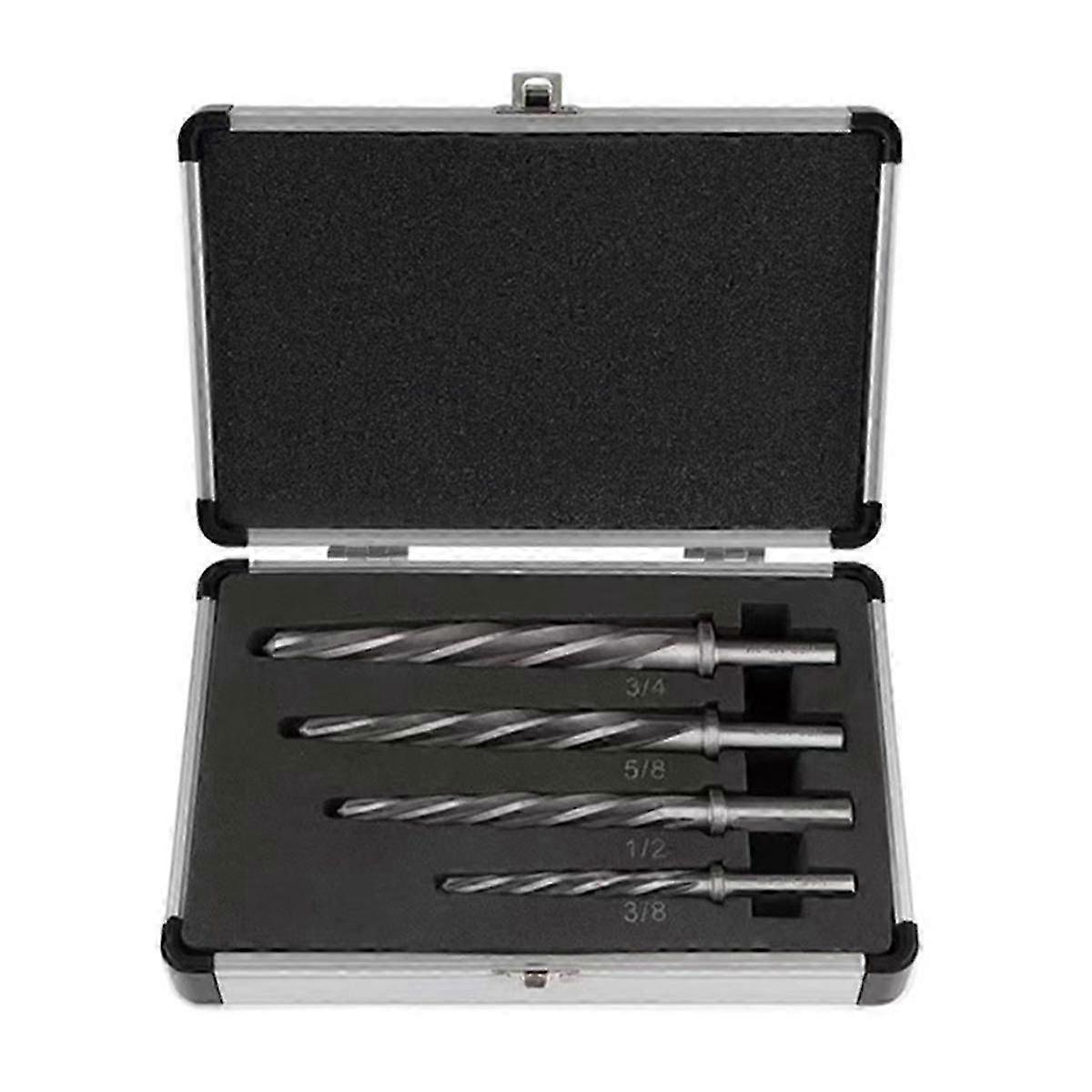 M2 HSS Taper Chucking Reamer & Bridge Construction Reamer Set: 4Pcs for Aligning or Enlarging Holes in Bridge Building