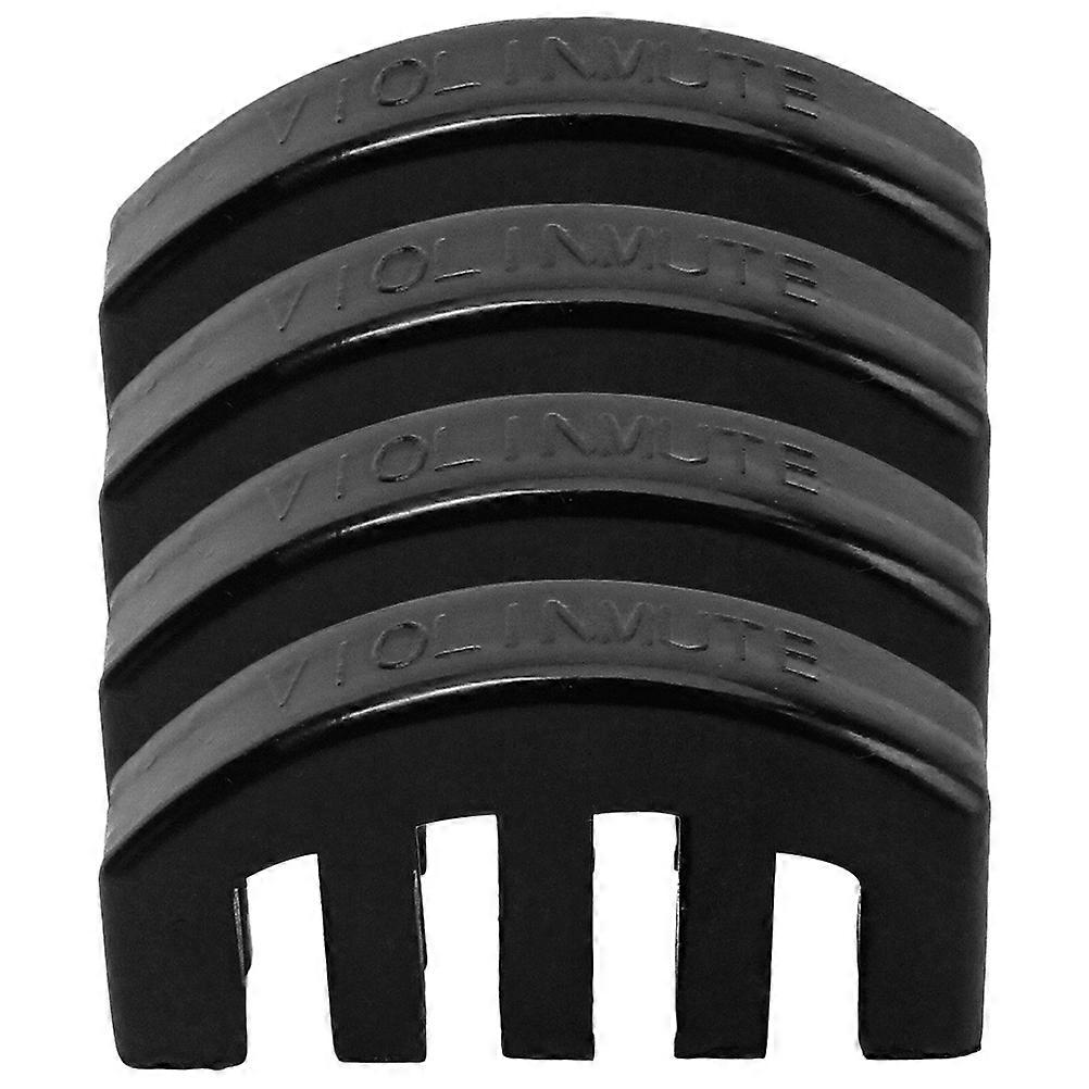 Practicing Mutes for Violins Rubber Violin Practice Mutes for Family Performance Volume Reduction 4Pcs