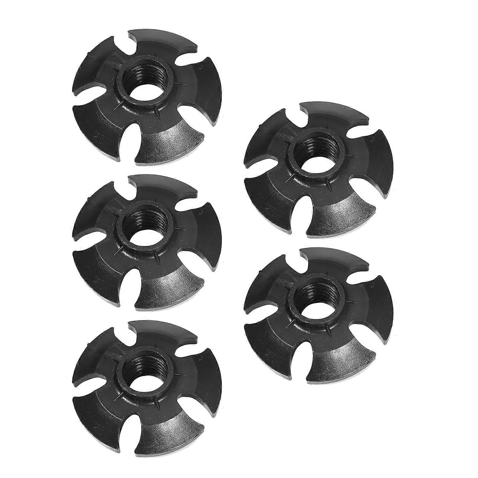 5PCS Black Rubber Trekking Pole Baskets 5.1cm Diameter