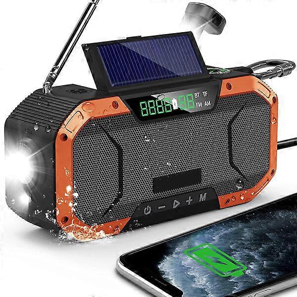 Multifunctional AM FM radio, compact and moisture-proof, rechargeable flashlight with three brightness levels