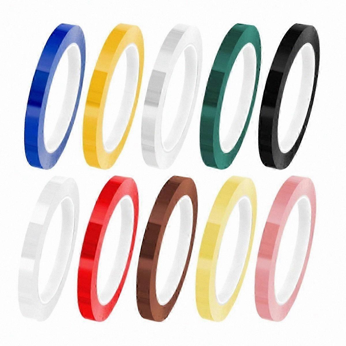 10 Rolls of 216ft Color-Coded Autoclave Tape for Instrument Identification in 10 Vibrant Colors