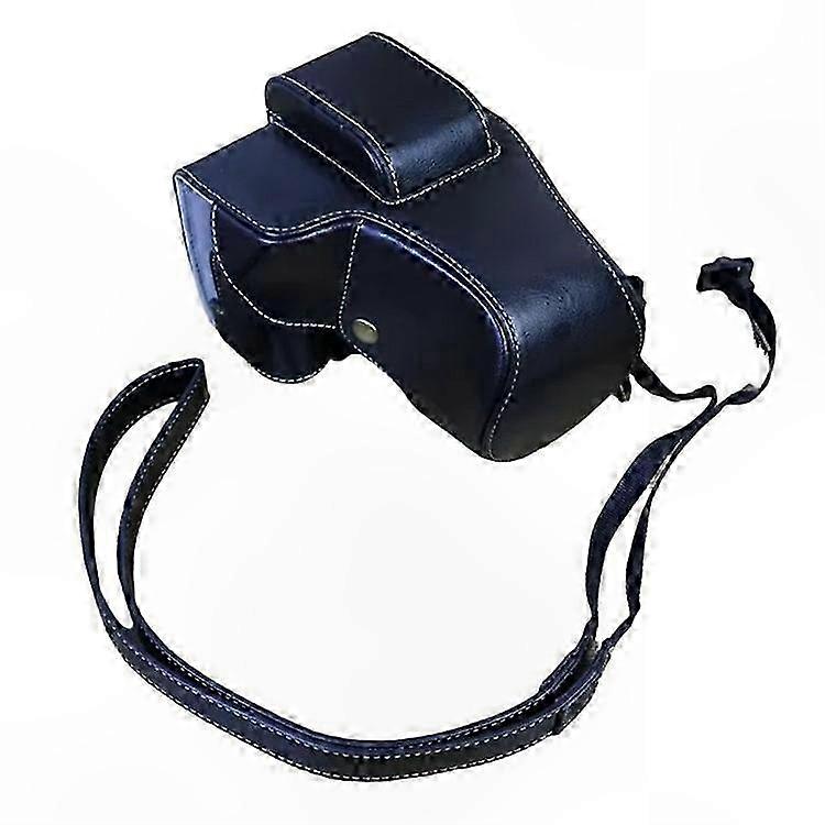 Vintage Leather Camera Bag with Scratch-Resistant Design for DSLR Models and Shoulder Strap Support
