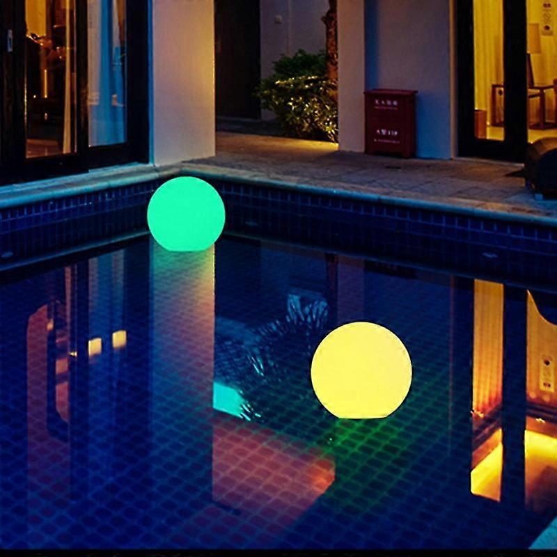 Solar Power LED Ball Lamp Color Changing/Steady RGB Light Rechargeable Pool Garden Decor Light