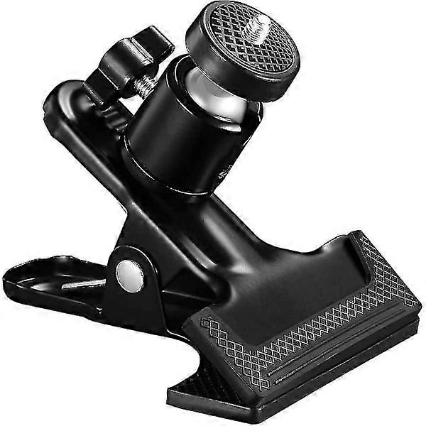 Multifunctional Tripod Camera Clamp, Flash Bracket with 360° Swivel Ball Head (1 Piece, Black)