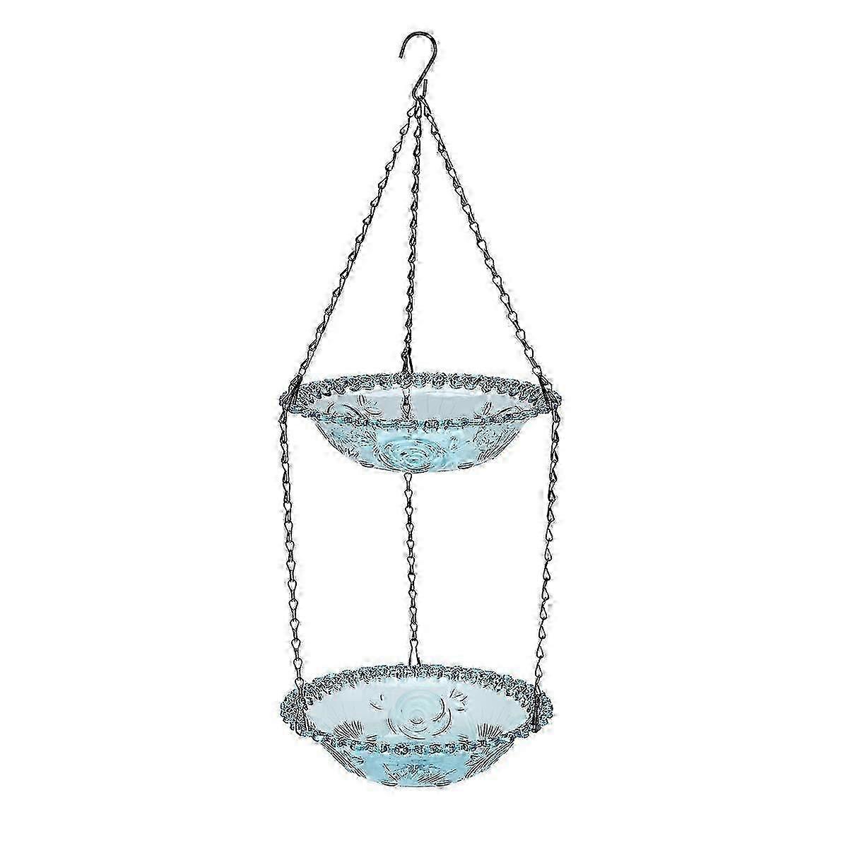 2-Layer Bee Feeder with Vibrant Flower Design & Hanging Station for Butterflies & Bats
