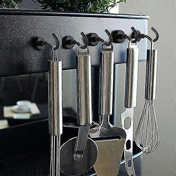 Powerful neodymium magnet hooks, 8 pieces, compact, space-saving and strong adsorption