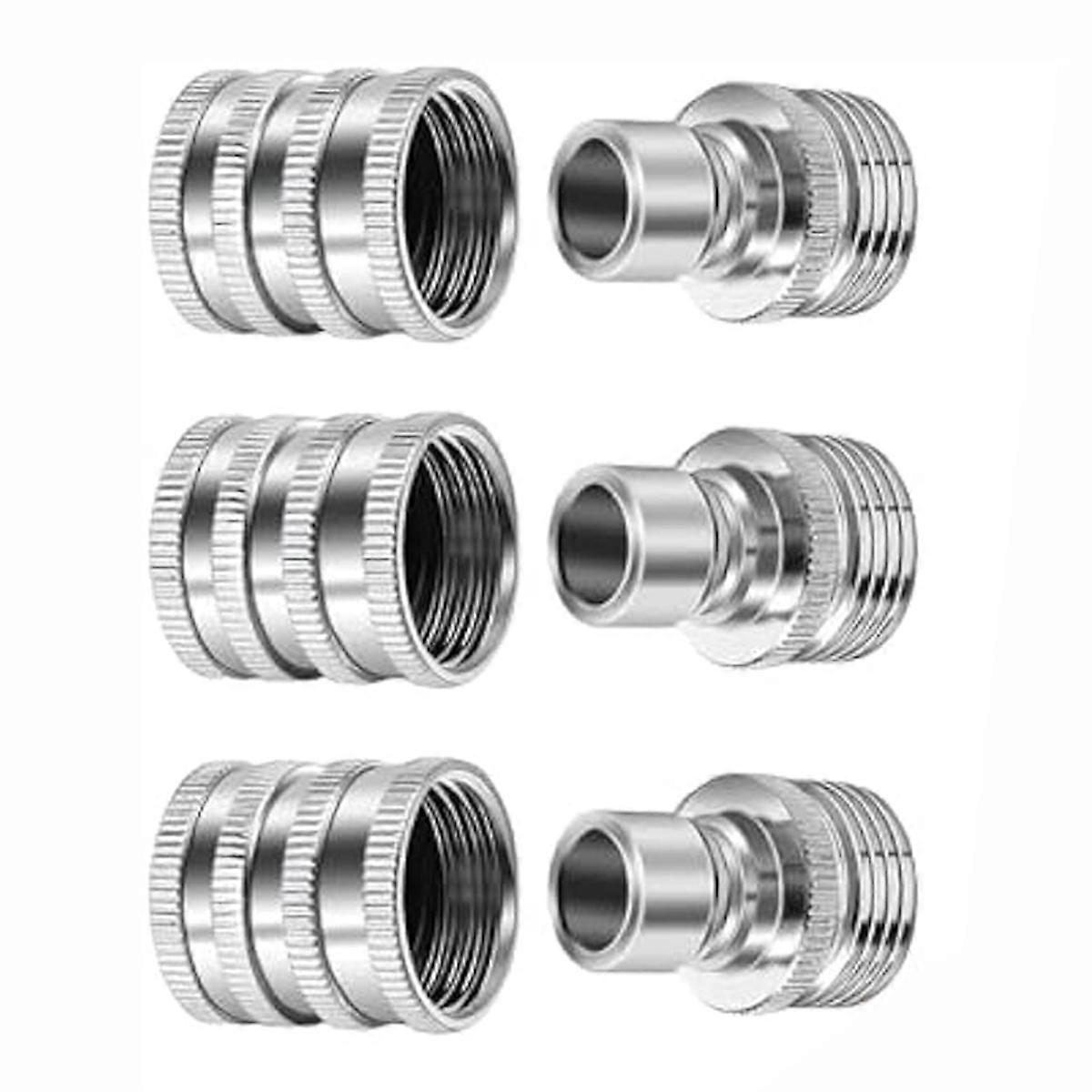 3pcs Garden Hose Quick Connect Fittings,3/4 Inch Water Hose Quick Connect Fittings,Quick Release Connector