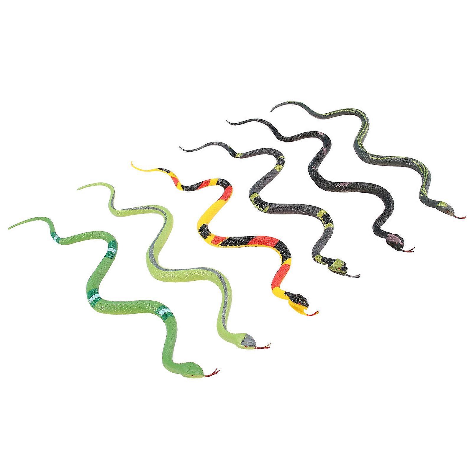 Lifelike Snake Figure 6Pcs For Family April Fools' Day PVC Material Toy Prank Supplies