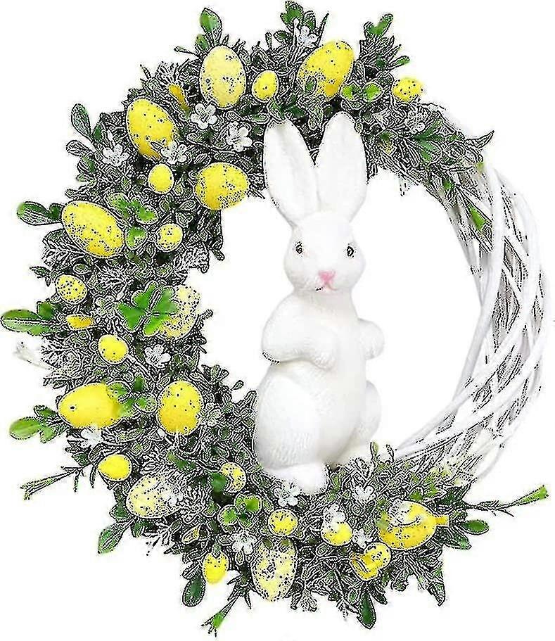 Easter Door Decoration Easter Wreath Bunny Yellow