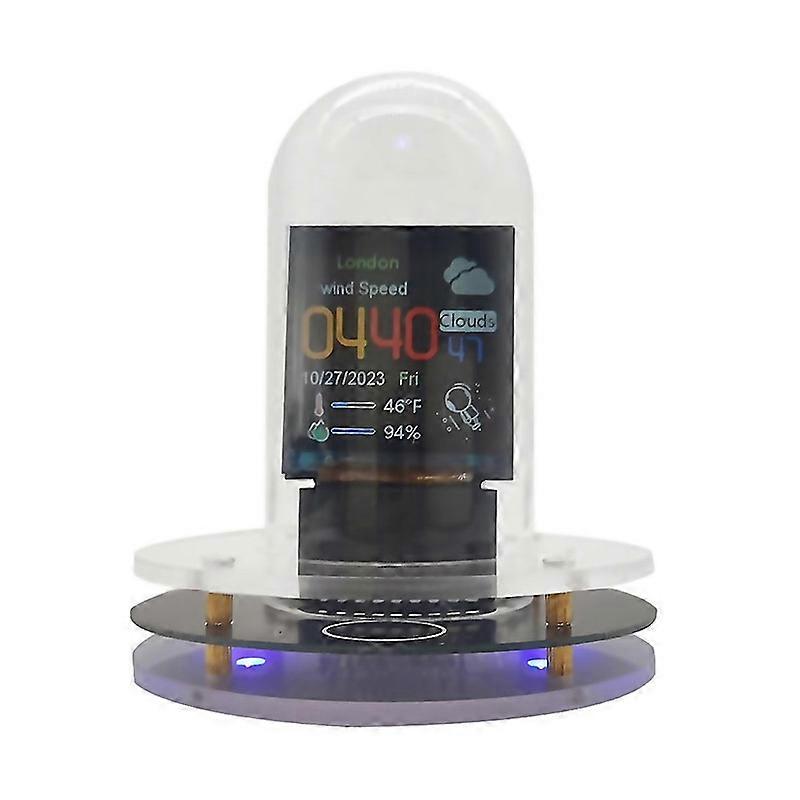 For Rgb Nixie Tube Clock Smart Wifi Networked Led Lightemitting Ips Color Screen Diy Analog Digital