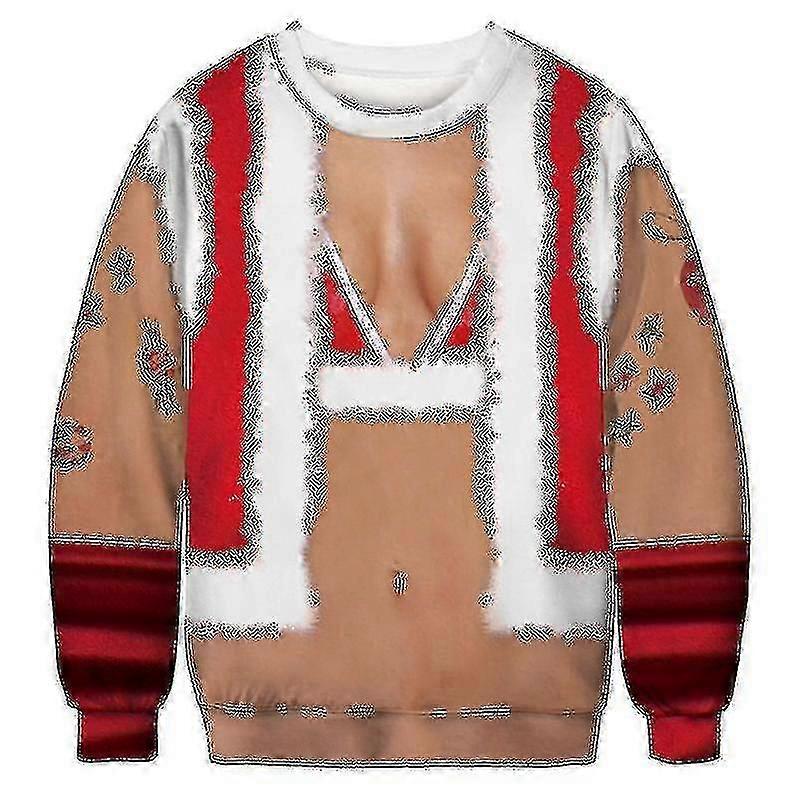 Férfi csúnya karácsonyi pulóver 3D újdonsággal - Unisex karácsonyi pulóver különböző méretekben