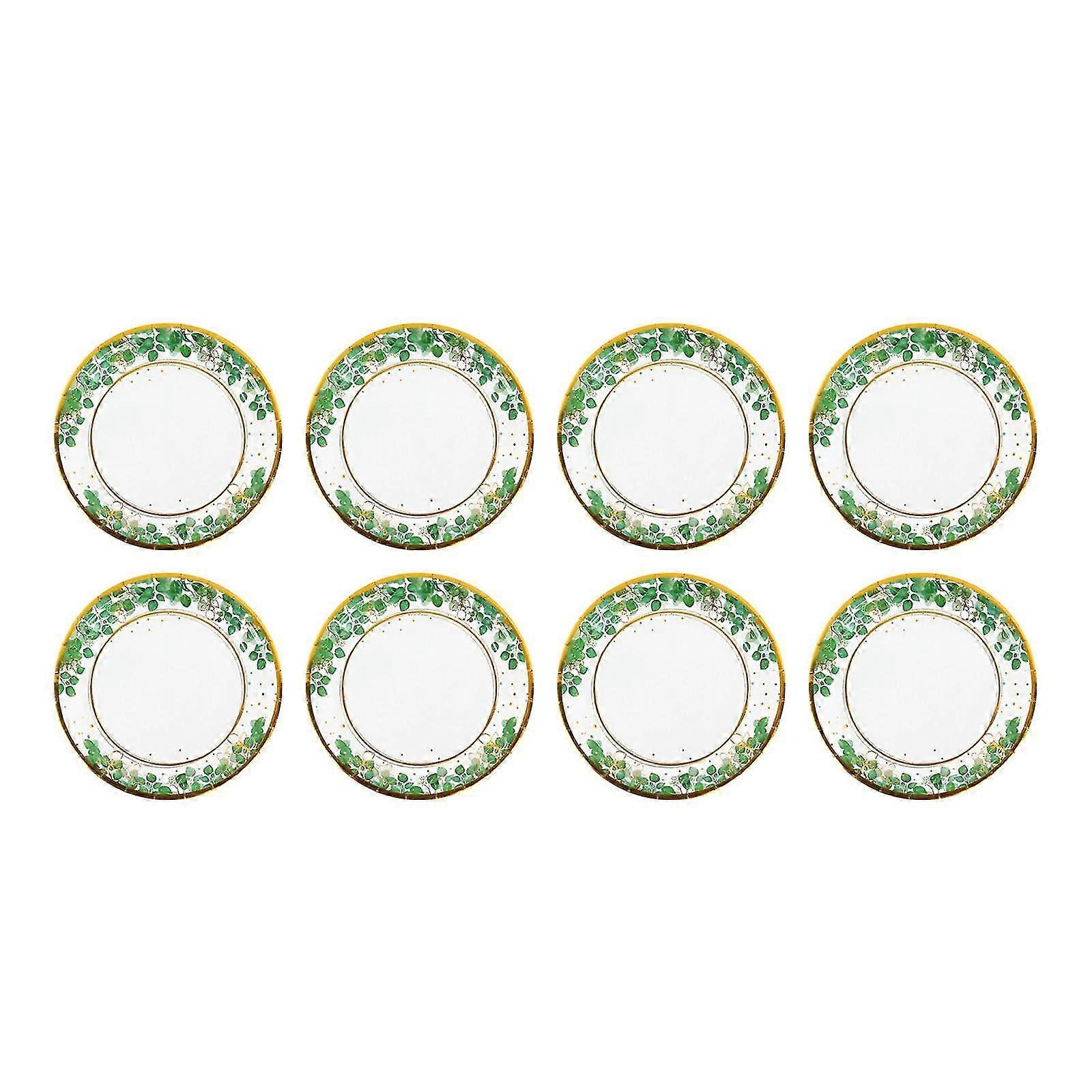 Disposable Paper Cups Sage Greenery Decor Party Plates Disposable Tableware Disposable Plates for Bachelor Party Thanksgiving