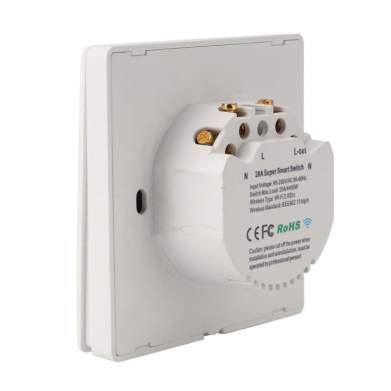 Télécommande WiFi Smart Switch 95-240VAC 10A Blanc 86x86x35mm