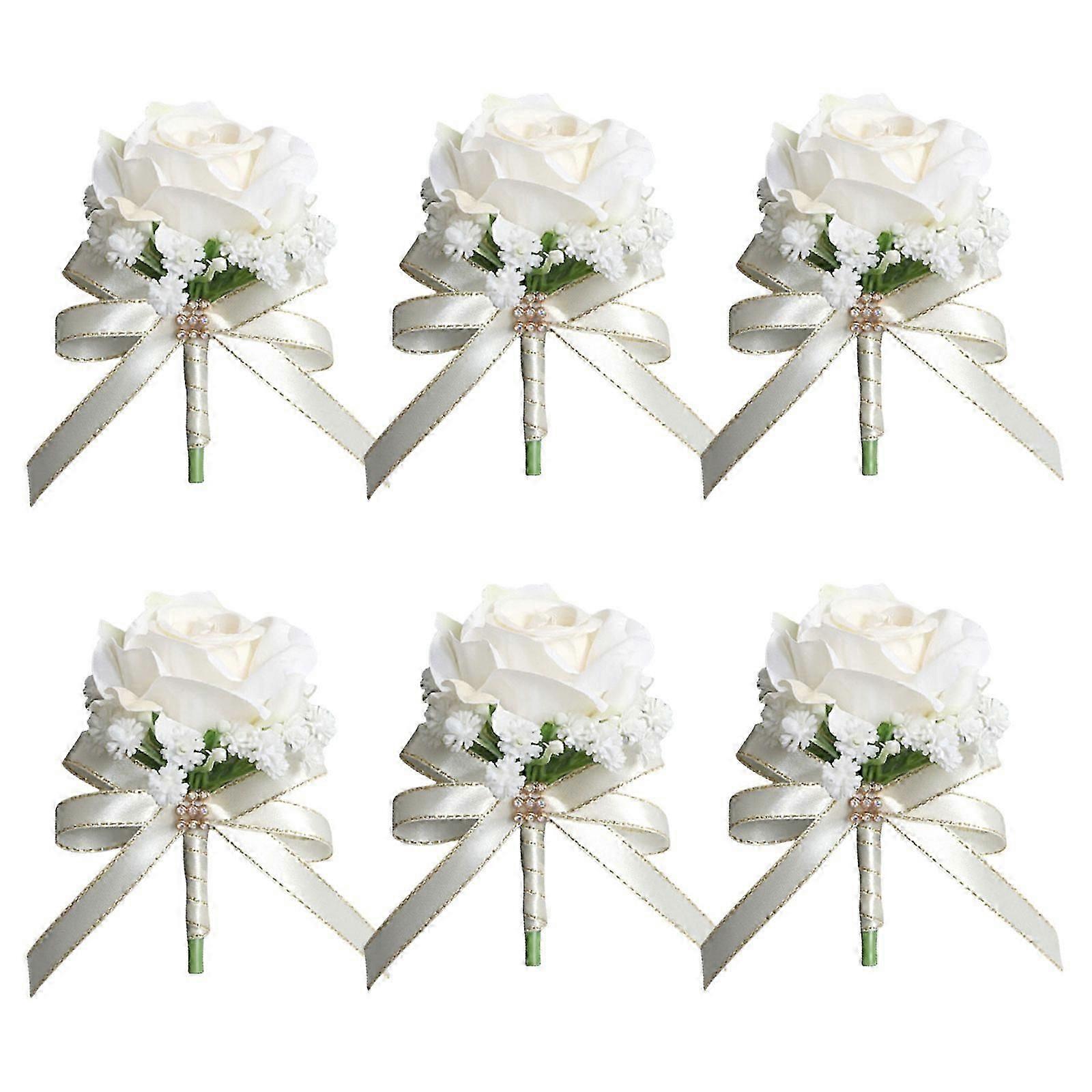 Elegante Faux Rose bruiloft corsage accessoire functionele zijde roos corsages voor bruidsfeesten podiumoptredens
