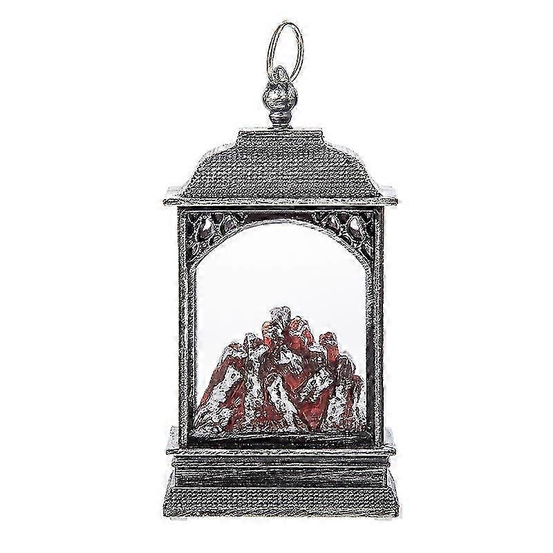 Simulated fire pit wind lamp, fireplace light, LED luminous flame lamp, desktop ornament scene layout