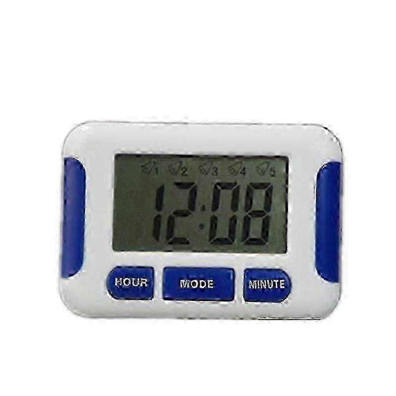 Multi-alarm timer til piller påmindelse, blå farve