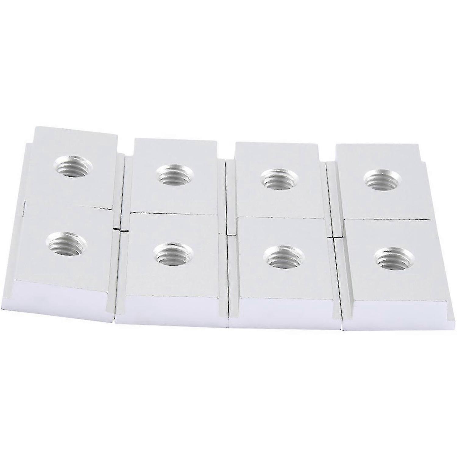 8Pc M8 T Type Track Slider 30/45 Track Clamp Woodworking Tool Silver