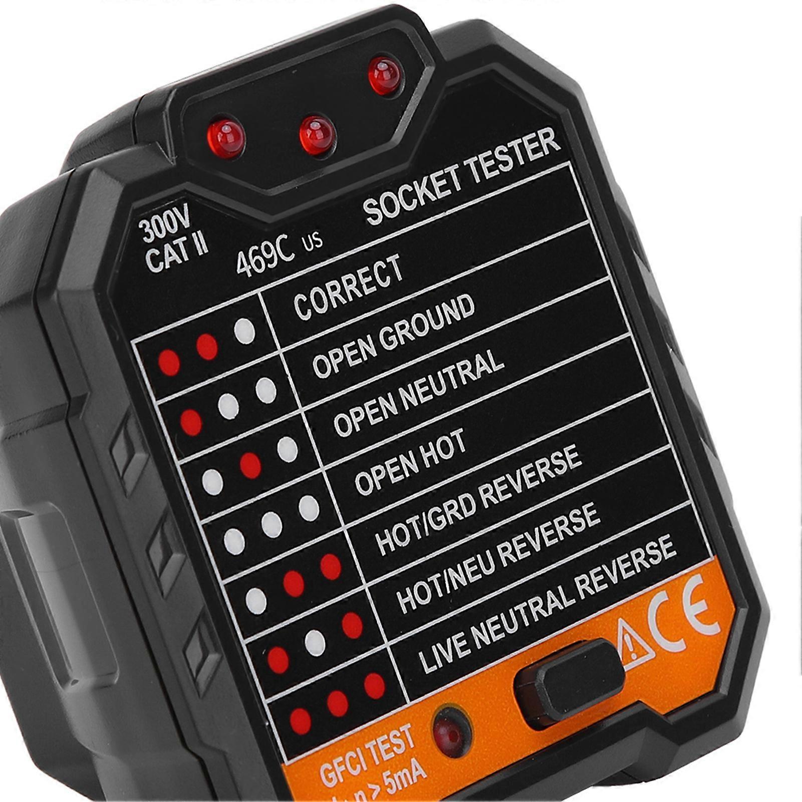 Portable Digital Socket Tester 48-65Hz Electric Fault Checker
