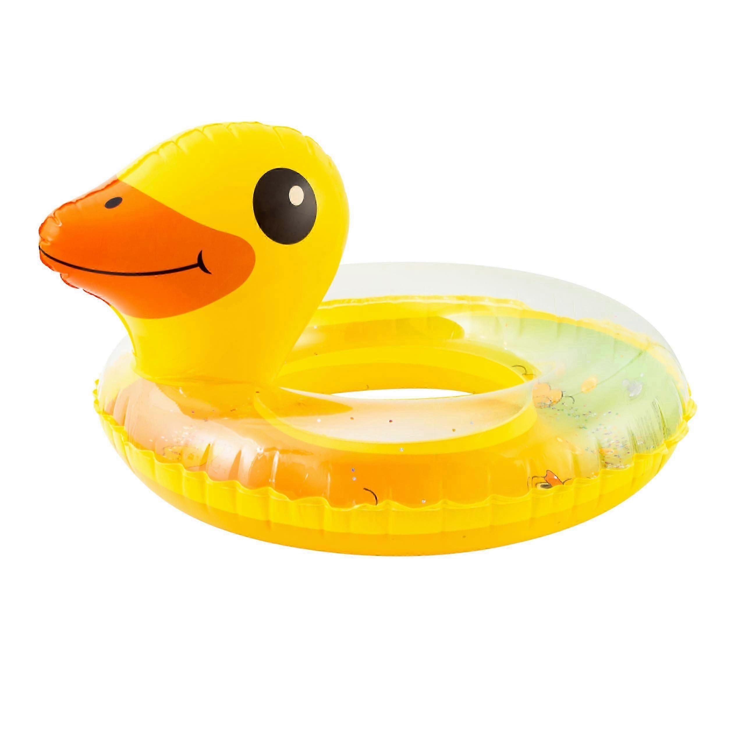 Duck Inflatable Pool Flash Summary with Slopes Inflation Yellow Swimming Ring Summer