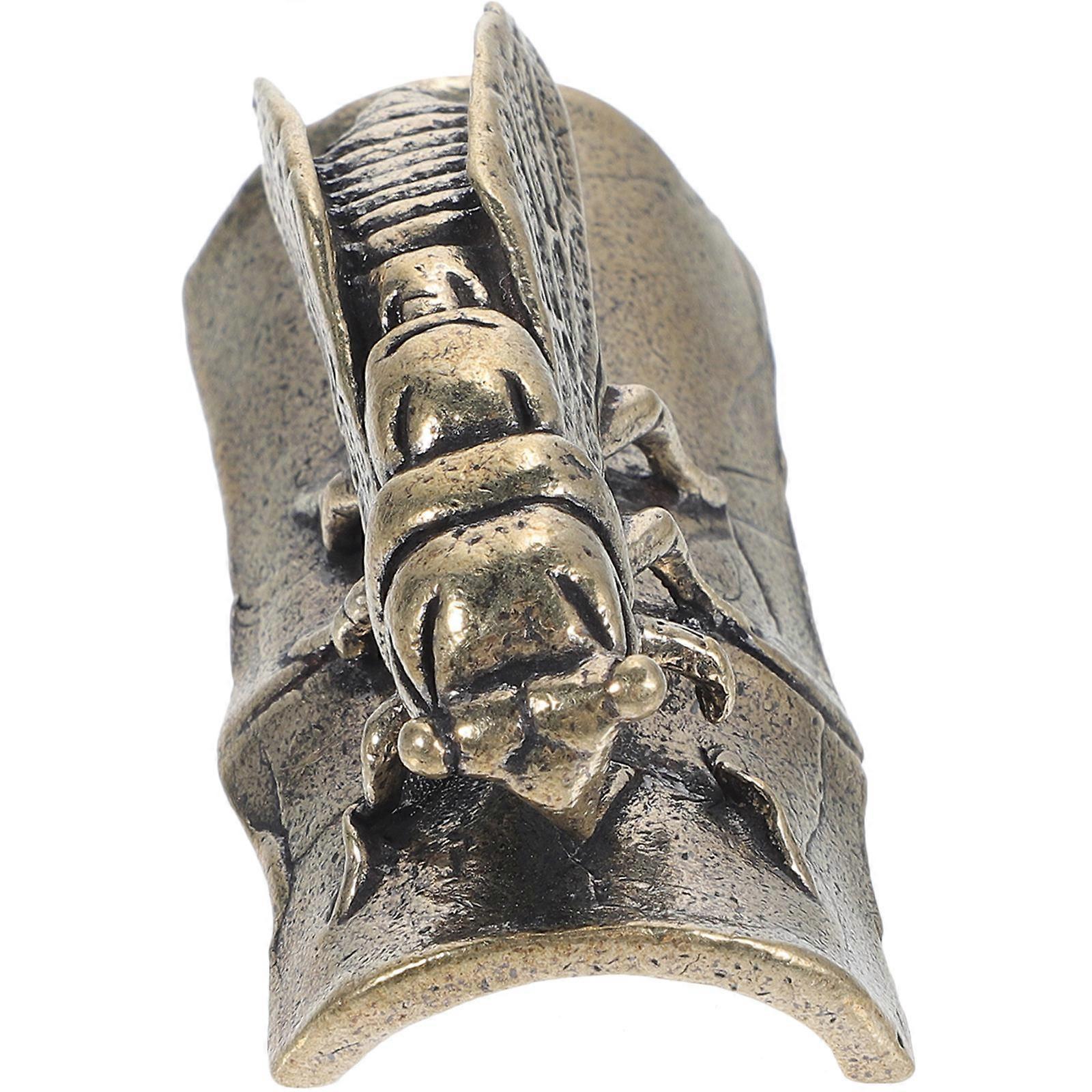Brass Cicadas Decoration Brass Paperweight for Tabletop Decor 3Pcs Set