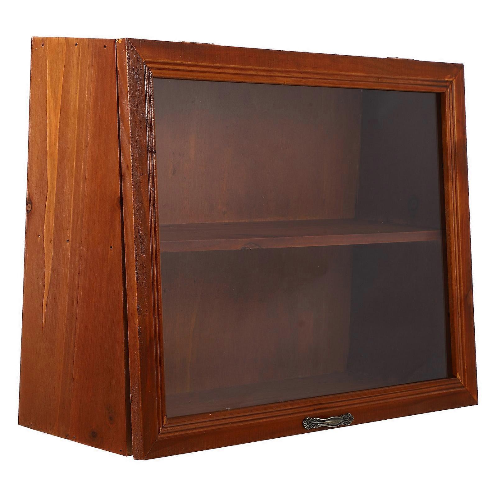 Creative Wooden Storage Box for Desktop Cup Display 1Pcs