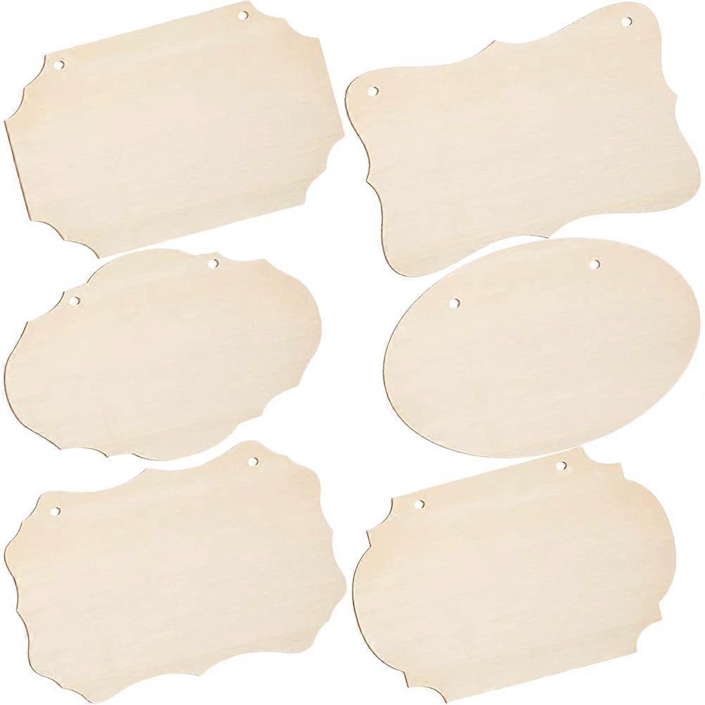 DIY Hanging Wood Sign Blank Wooden Board with 30Pcs for Creative Use