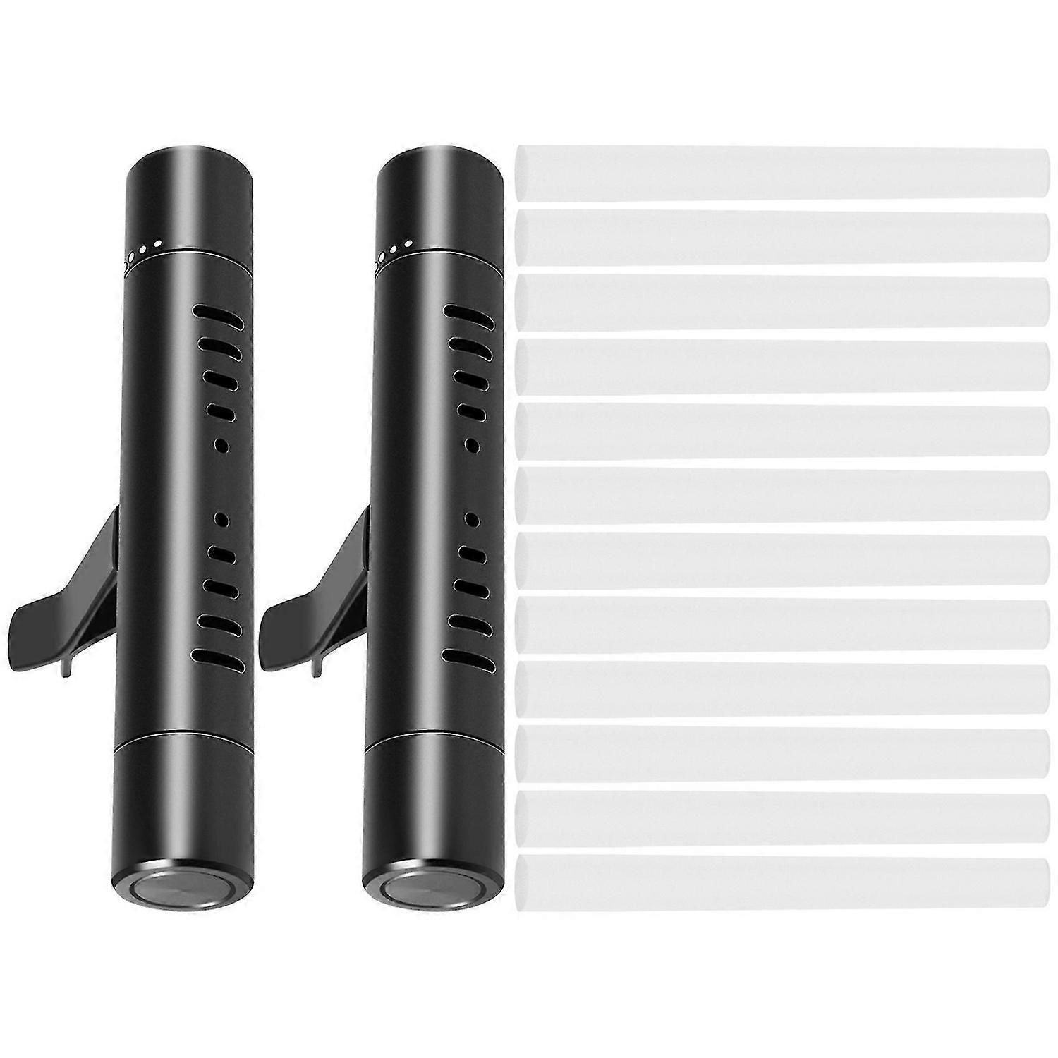 2 Stück Auto Öl Diffusor Auto Diffusor Vent Clip mit 12x Nachfüllung-Auto Lufterfrischer-Auto Parfüm-Auto Entlüftung