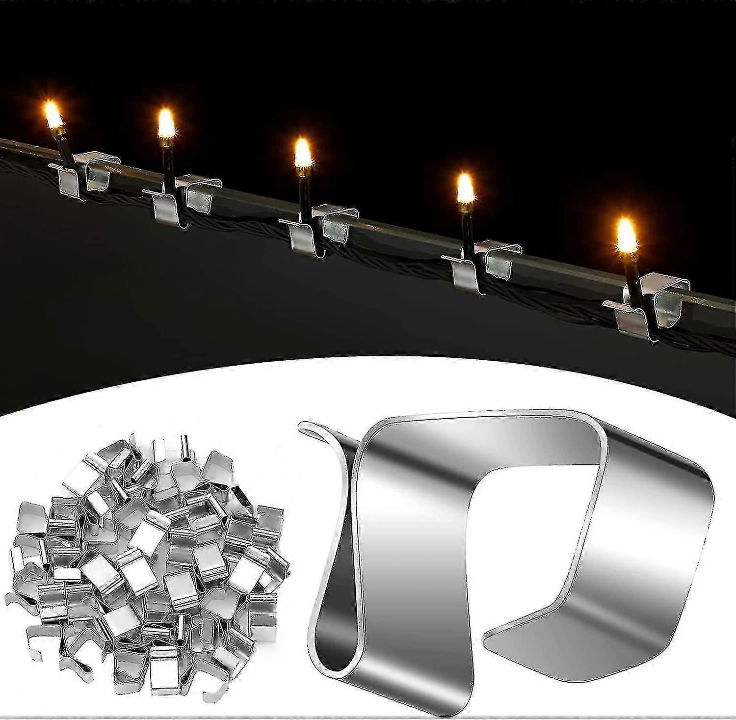 Christmas Lights Gutter Hooks Galvanized Holiday Lights Roof Hooks Christmas Light Clips Xmas Light Gutter Hangers Outdoor Seasonal Lighting Hooks For