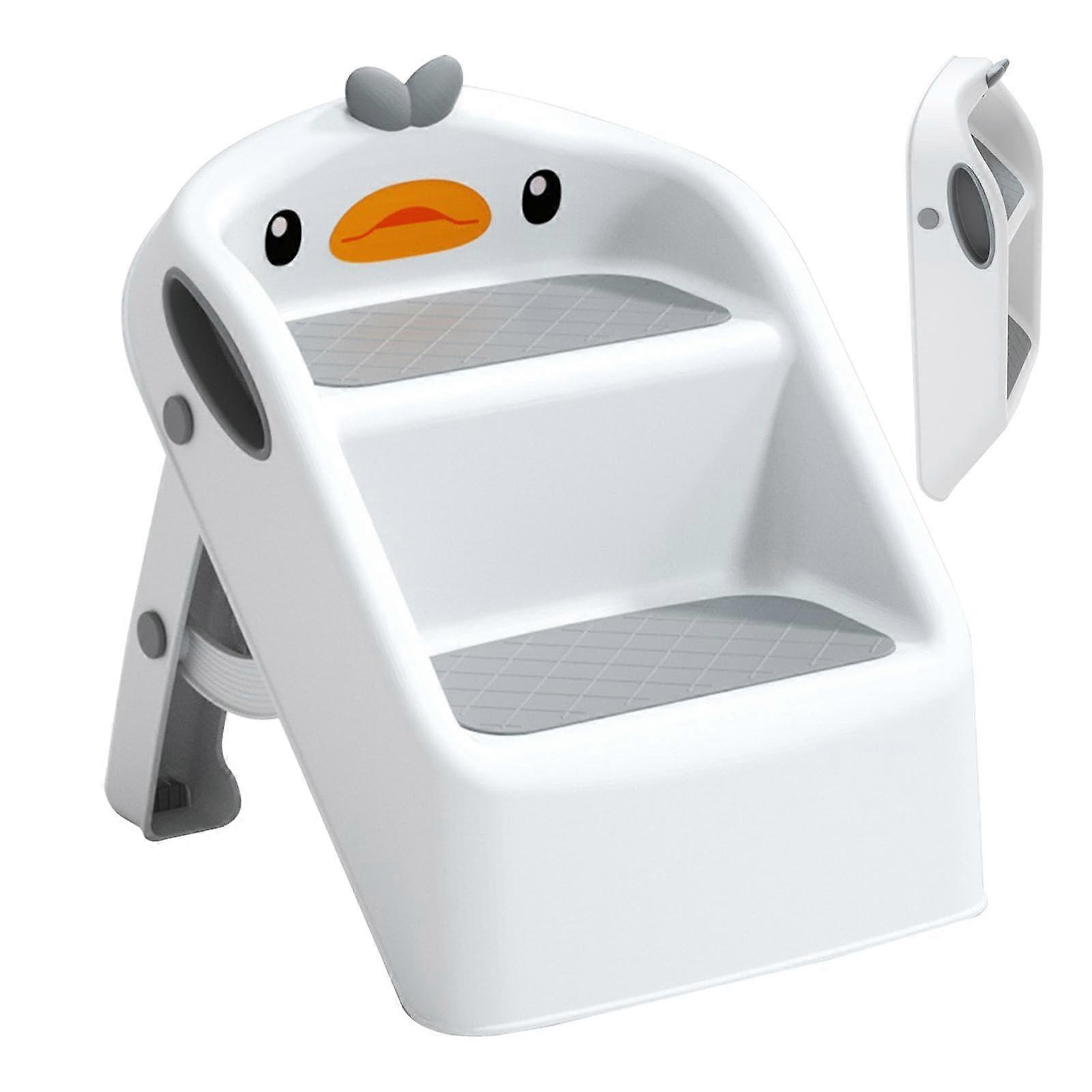 Kids Step Stool 2Step Folding Learning Tower Portable Playroom Stool for Children Toddler Toilet Step Stool