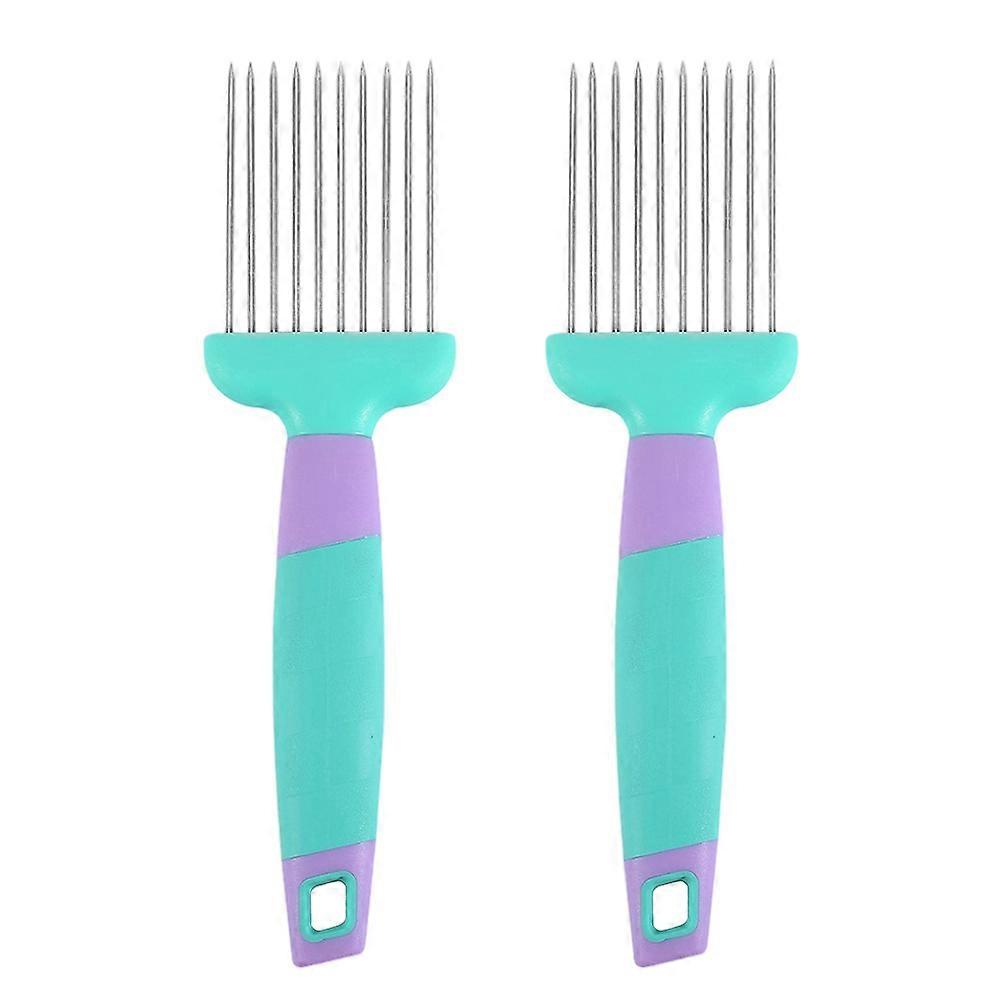 Stainless Steel Onion Needles Onion Holder for Safe Slicing 2Pcs