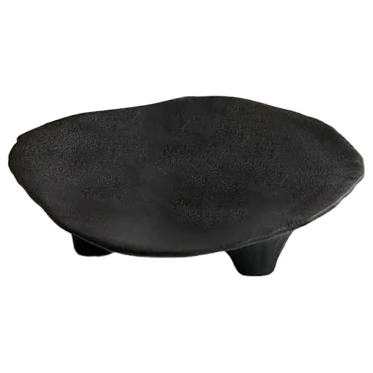 Ceramic Jewelry Tray with Three Legged Artistic Design Multifunctional Oval Desktop Accessory Tray