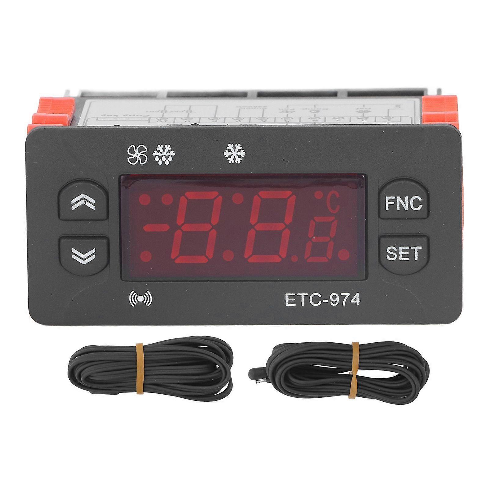 Temperature Controller Fahrenheit Celsius Switchable Digital Display NTC Sensor Thermostat 230V AC for Cooler Refrigerator
