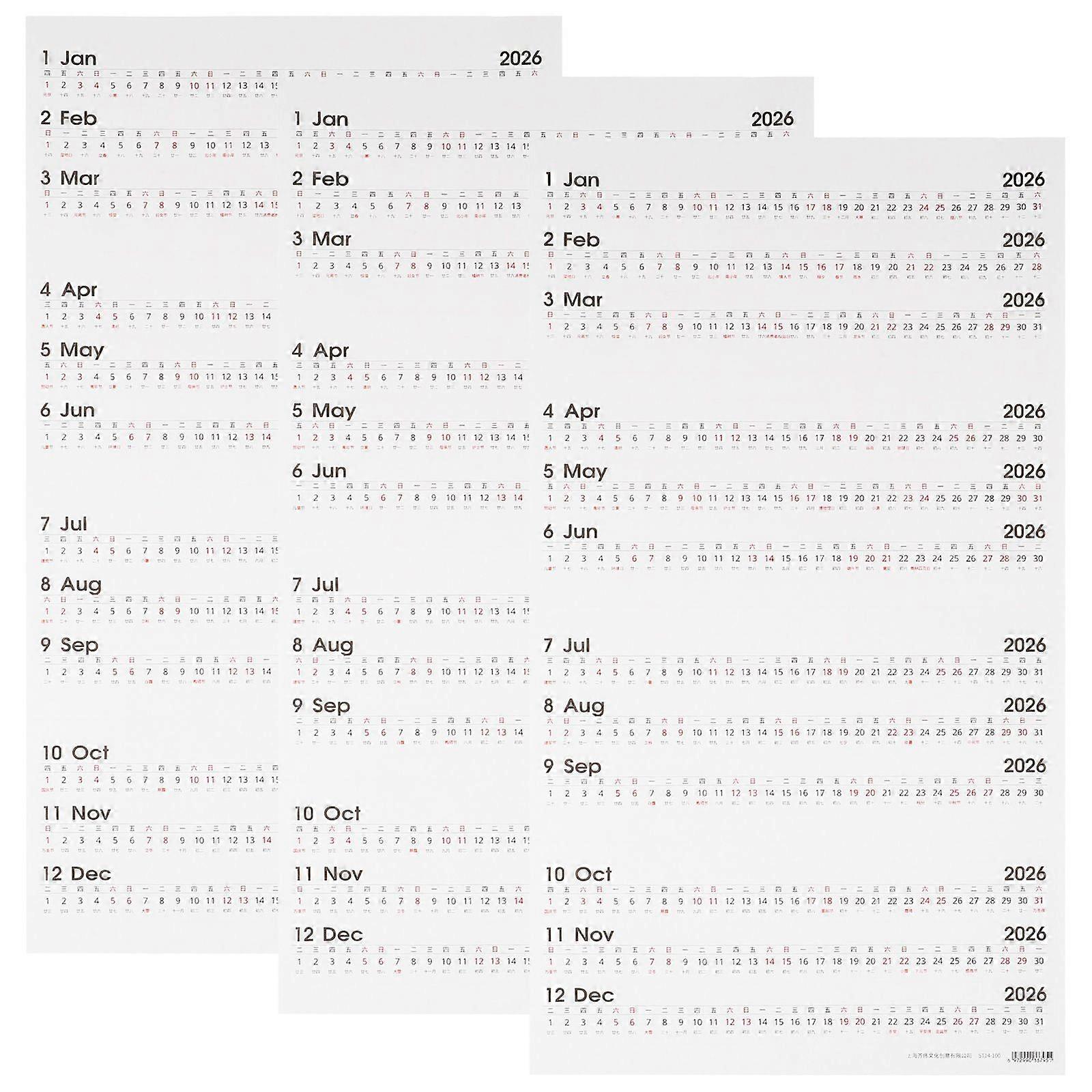 3 Sheet Calendar Stickers 2026 Planner Stickers Monthly Index Tabs Planner Adhesive Divider Monthly Schedule Calendar For Notebooks Journals