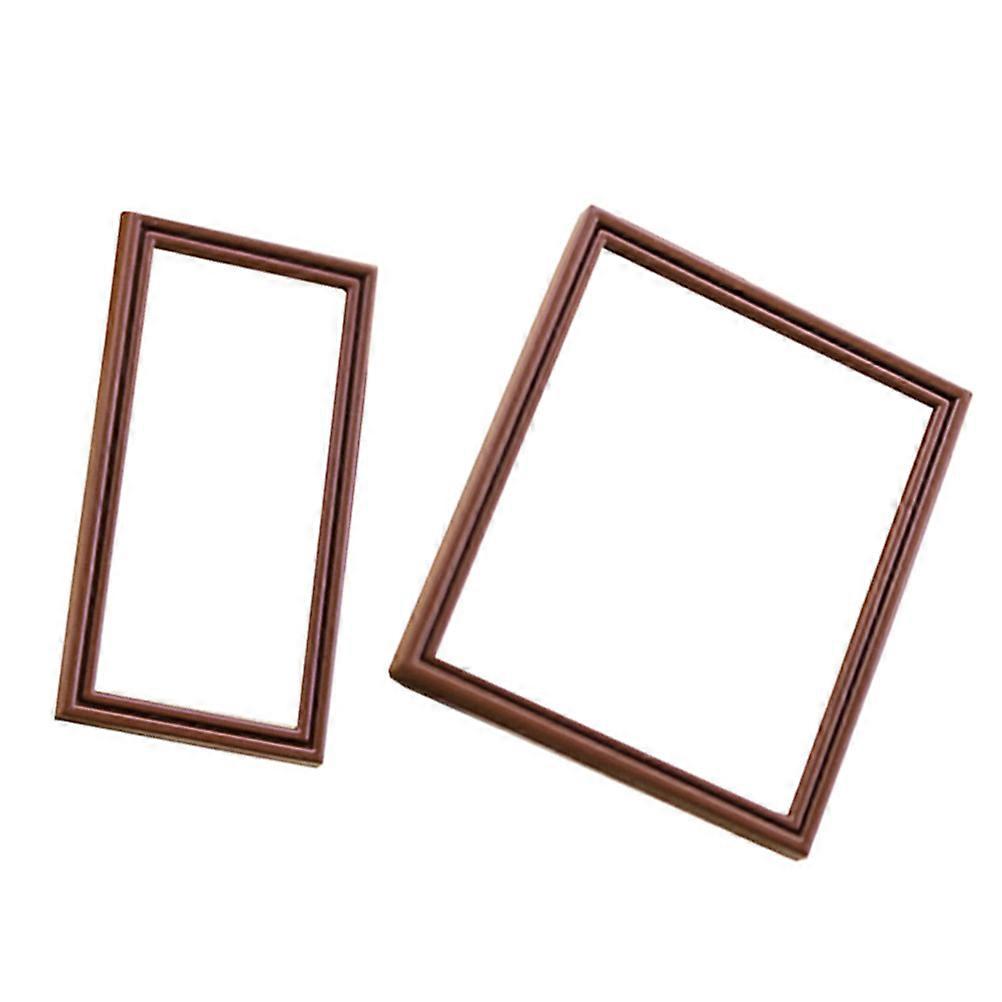 Mini Photo Frame Crafts Simulation Picture Frame for Decoration 2Pcs