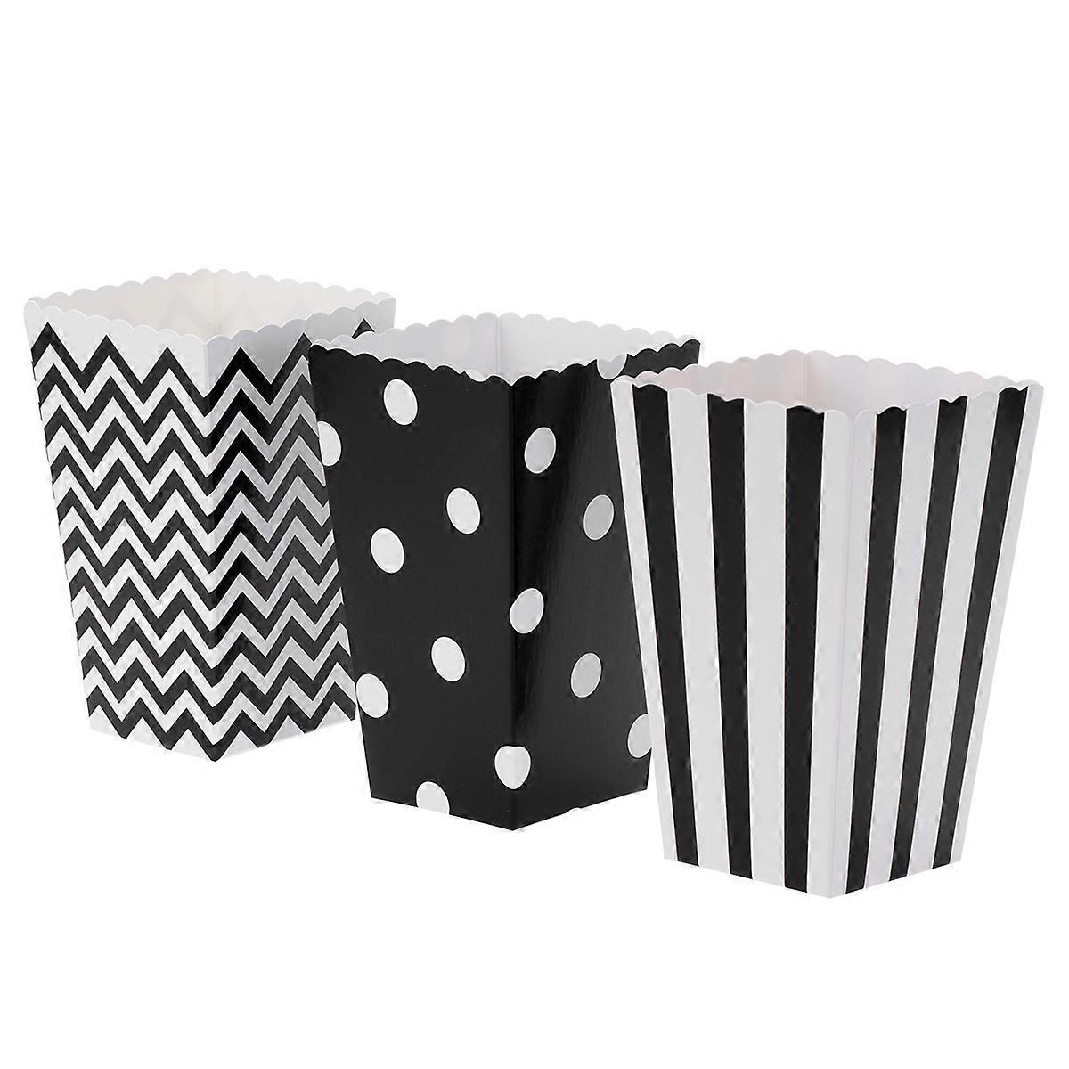 Dot Pattern Popcorn Carton Candy Bar Bag for Party Events 48Pcs