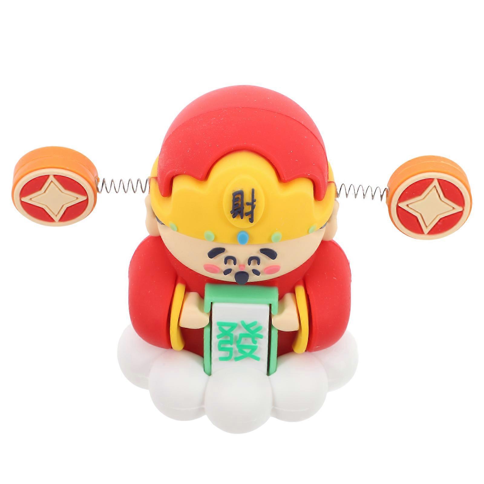 Car Ornaments Mini Statue for Prosperity Decor 2Pcs