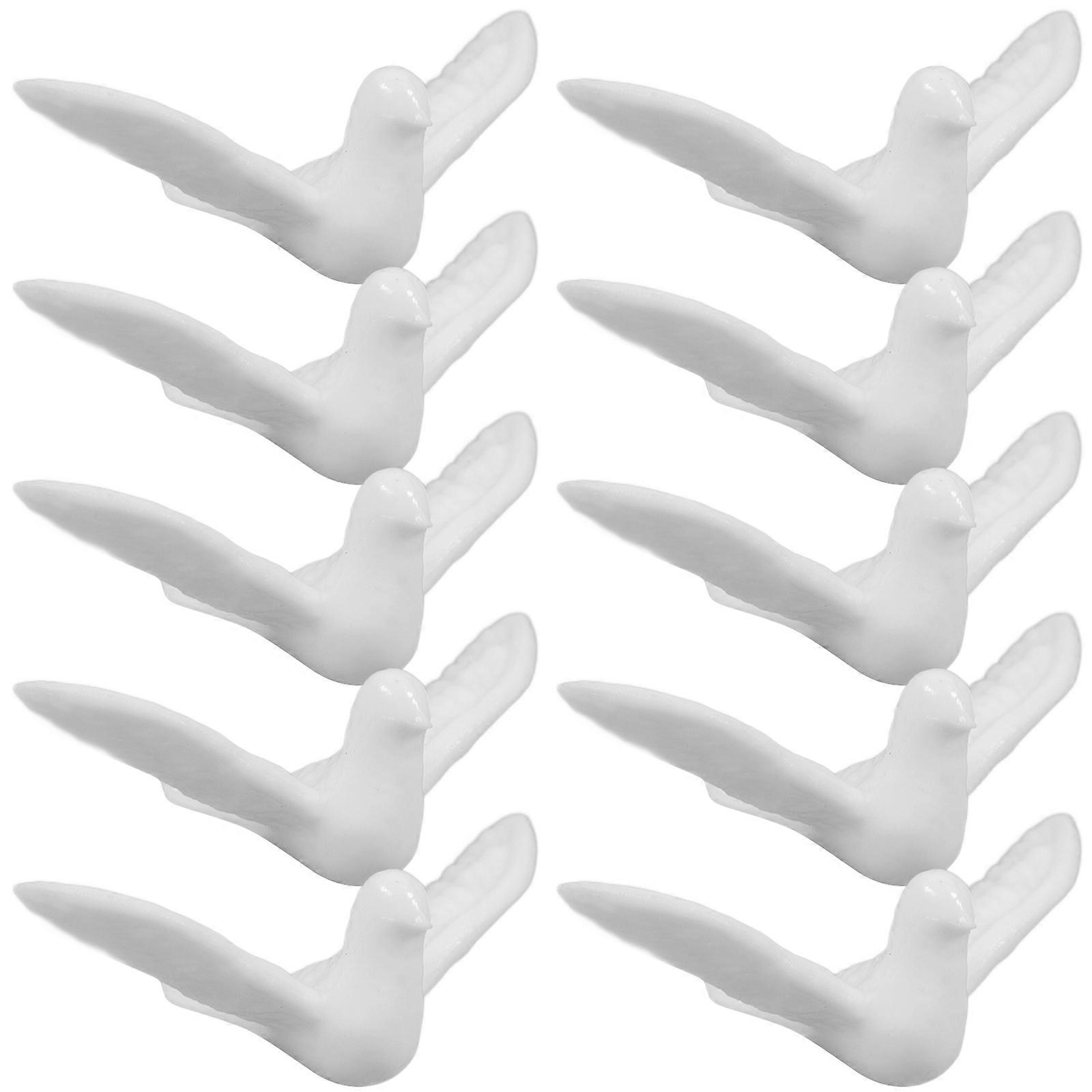 Artificial White Dove Miniature Models for Decoration with 40 Pieces Resin Birds