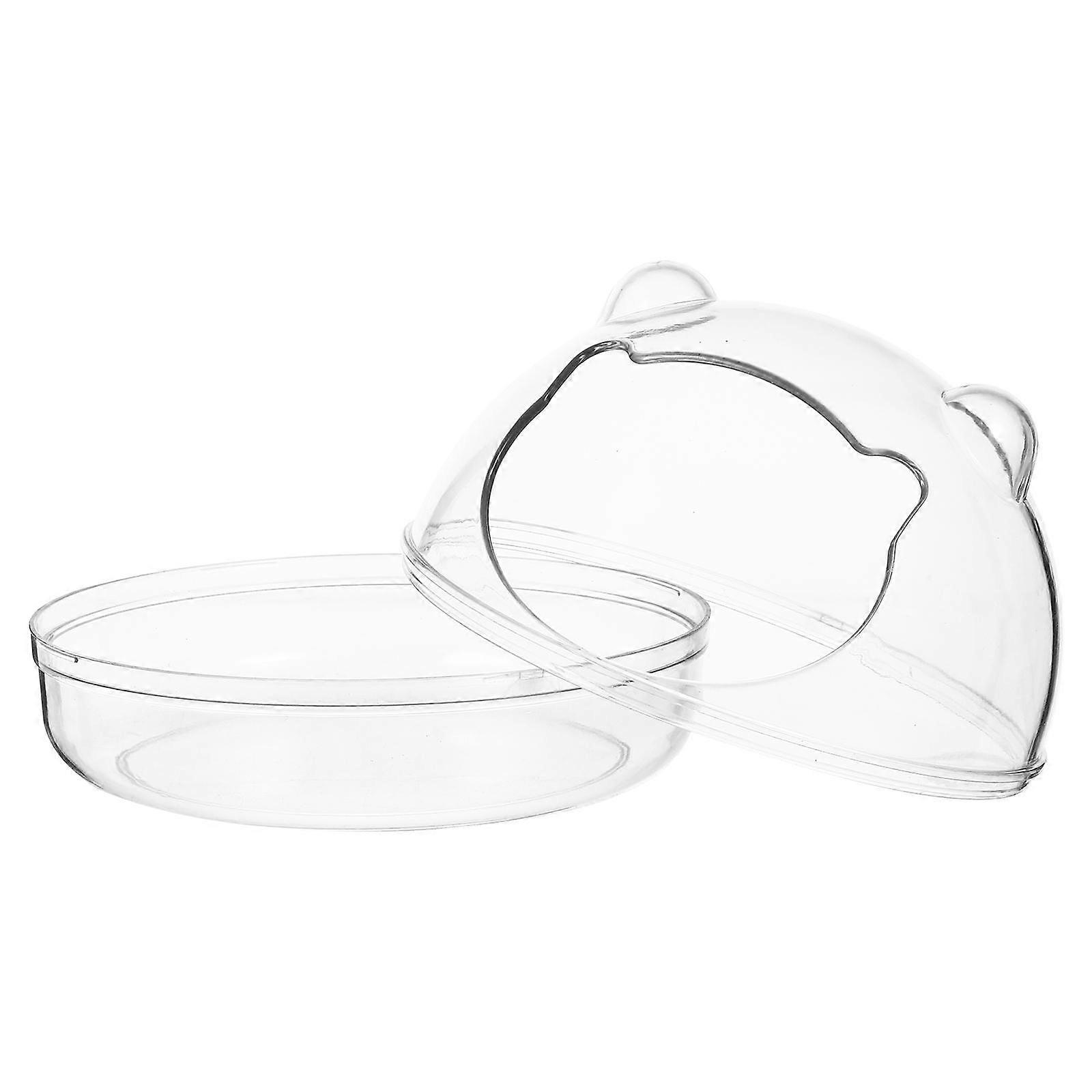 Transparent Hamster Bathing Tub 2Pcs Suitable for Hedgehog and Hamster Daily Use Featuring Anti-Skid Bottom in Small Size